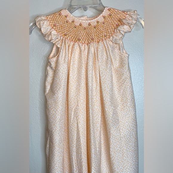 Carouselwear Girl’s Bishop Dress with Hand Smocking Size 7 Easter Dress - Picture 2 of 15